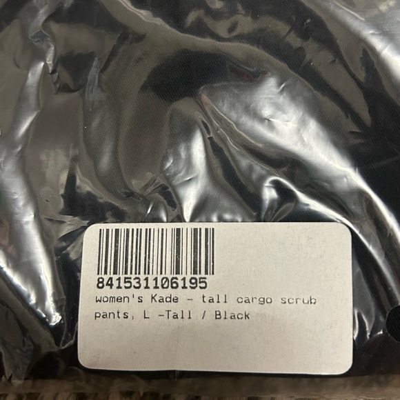 Figs Black Kade scrub Cargo pants size Large tall. NWT. - Picture 3 of 6